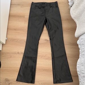 White Fox Low Rise Leather Pants